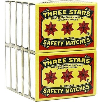 Three Stars Safety Matches 10pcs