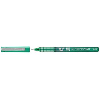 Pilot V5 Hi Tecpoint Extra Fine 05mm Needle Point Liquid Ink Pen Green