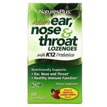 Nature’s Plus Adult Ear Nose Throat, 60 Lozenges