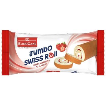 Eurocake Jumbo Swiss Roll Strawberry 50g
