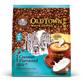 Old Town 3 in 1 Instant White Coffee - Coconut (13 x 20g)