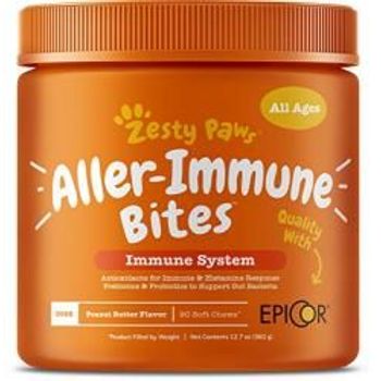Zesty Paws Dog Aller-Immune Bites Peanut Butter 90 Soft Chews 360g