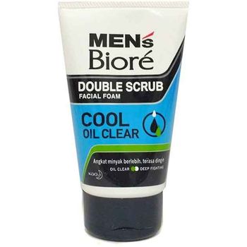 Biore Men Double Scrub Facial Foam Oil Clear 50g