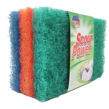 Home Line Scour Power Multi Purpose Scouring Pad Sponge 3pcs