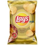 Lay's Ridged Potato Chips Hot Chilli Squid