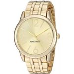 Nine West Women's Nw 1578chgb Champagne Dial Gold-tone Bracelet Watch