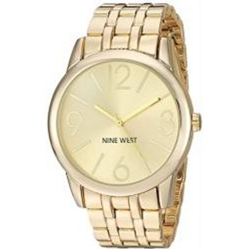 Nine West Women's Nw 1578chgb Champagne Dial Gold-tone Bracelet Watch