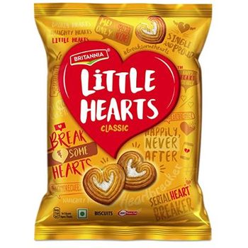 Britannia Little Hearts Biscuits 75g