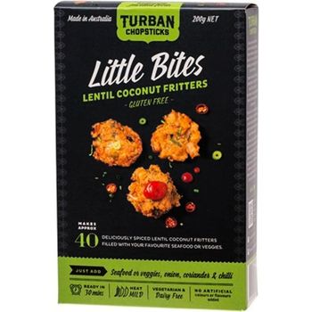 Turban Chopsticks Lentil Coconut Fritters