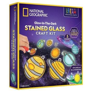 National Geographic Glow In The Dark Stained Glass Craft Kit