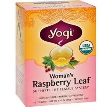 Yogi Tea - Ayurvedic Blend, Organic Woman's Raspberry Leaf Tea (16 teabags)