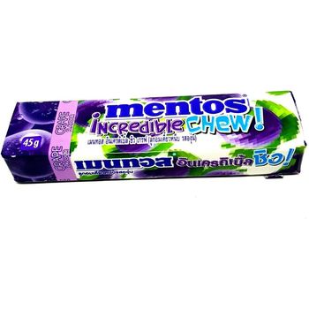 Mentos Incredible Chew Grape Flavor Candy 45g