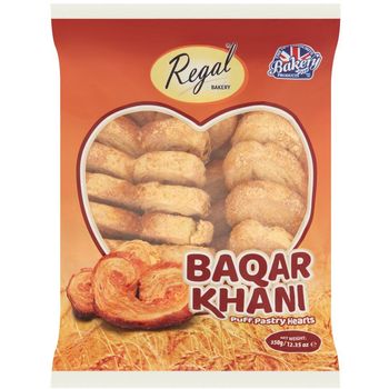 Regal Bakery Baqar Khani Puff Pastry Hearts 350g