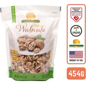Grower Direct Walnut 80% Halves Extra Light 454g