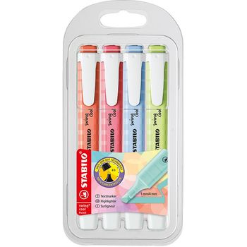 Stabilo Swing Cool Highlighter Wallet of 4 Assorted Colours