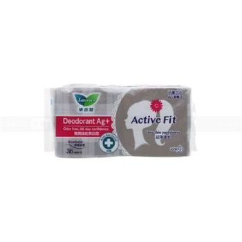 Laurier Active Fit Sanitary Ag Silver Deo Care Pads 36pcs