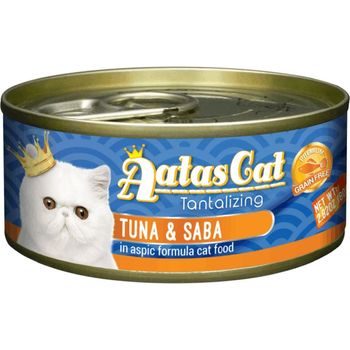 Aatas Cat Tantalizing Tuna and Saba in Aspic Formula Canned Cat Food 80g