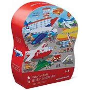 Crocodile Creek Busy Airport 36 Piece Jigsaw Floor Puzzle With Heavy-duty Box For Storage Large 20" X 27" Completed Size Designed For Kids Ages 3 Years And Up