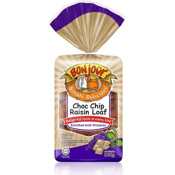 Bonjour Chocolate Chip Raisin Loaf 360g