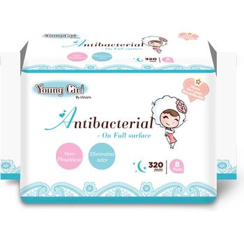 Young Girl Washable Sanitary Pad Night 8 Sachets 320mm