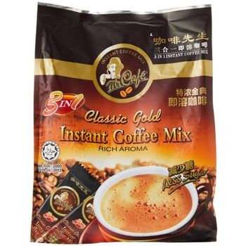 Mr Cafe Classic Gold 3 in 1 Instant Coffee Mix with Less Sugar 25g