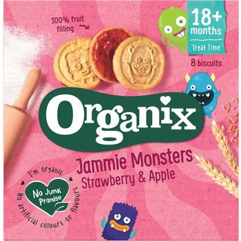Organix Jammie Monsters Strawberry and Apple 64g | Exp: 18.12.2025