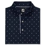 FootJoy Golf Bag Print Lisle Self Collar Navy / White