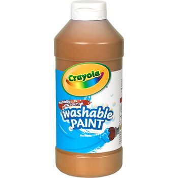 Crayola Washable Paint Brown Bottle 500ml