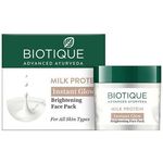 Biotique Instant Glow Brightening Face Pack Milk Protein Untuk Semua Jenis Kulit 50g