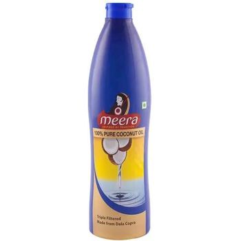 Meera Pure Coconut Oil Made From Dala Copra Triple Filtered 500ml