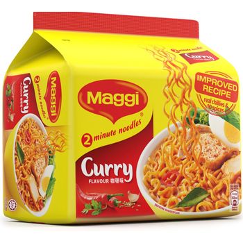 Maggi 2-Min Instant Noodles Curry 5x79g