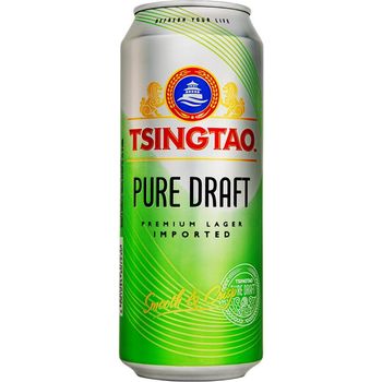 Tsingtao Pure Draft Premium Lager Can Beer