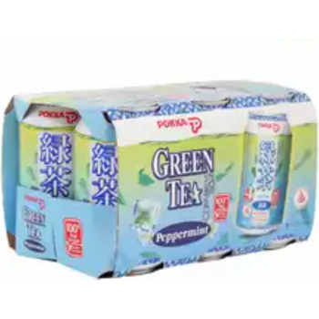 Pokka Peppermint Green Tea 6x300ml