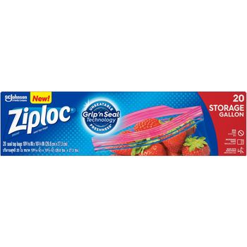 Ziploc Storage Gallon Easy Open Tab 20 Bags