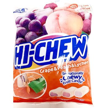 Hi-Chew Candy Bag Grape And Peach And Lychee Flavor 100g