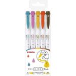 Zebra Mild Liner Brush Harmony Mild 5 Color Set