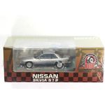 BM Creations Nissan Silvia S13 Silver/Gray RHD Diecast Car