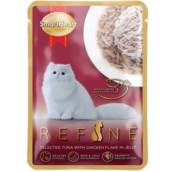 SmartHeart Cat Pouch Refine Selected Tuna with Chicken Flake in Jelly 70g