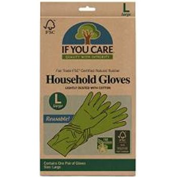 If You Care Cotton Flock Lined Household Gloves Large