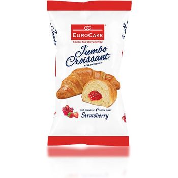 Eurocake Jumbo Croissant Strawberry 60g