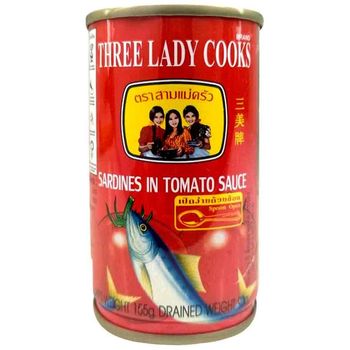 Three Lady Cooks Sardines in Tomato Sauce 155g