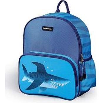 Crocodile Creek Shark City Kids 14"" Backpack With Side Pocket Bottle Holder And Adjustable Padded Straps Blue 1 Ea