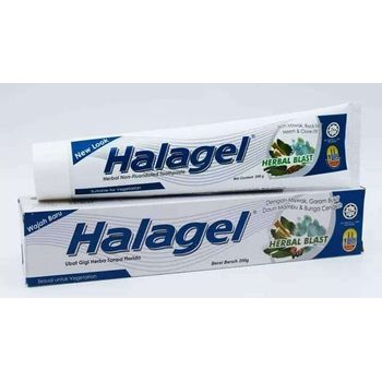 Halagel Herbal Toothpaste Miswak And Rock Salt Blue 200g