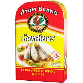Ayam Brand Sardines Extra Virgin Olive Oil Chili 120g