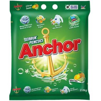 Detergen Serbuk Anchor Citrus Twist 2kg