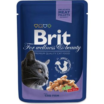Brit Premium Cat with Cod Fish Food With Cod 100g
