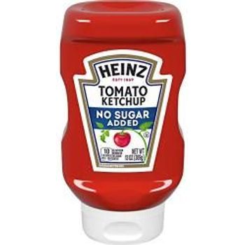 Heinz Tomato Ketchup With No Sugar Added 369g
