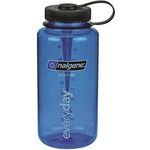 Nalgene Tritan Wide Mouth Bpa-free Water Bottle Blue W Black Cap 32-ounces