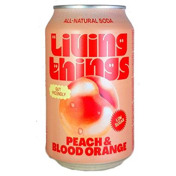 Living Things Peach & Blood Orange Natural Soda 330ml