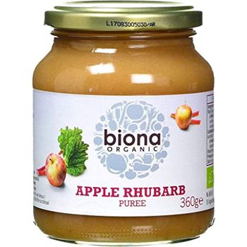 Biona Organic Apple And Rhubarb Puree No Added Sugar 360g
